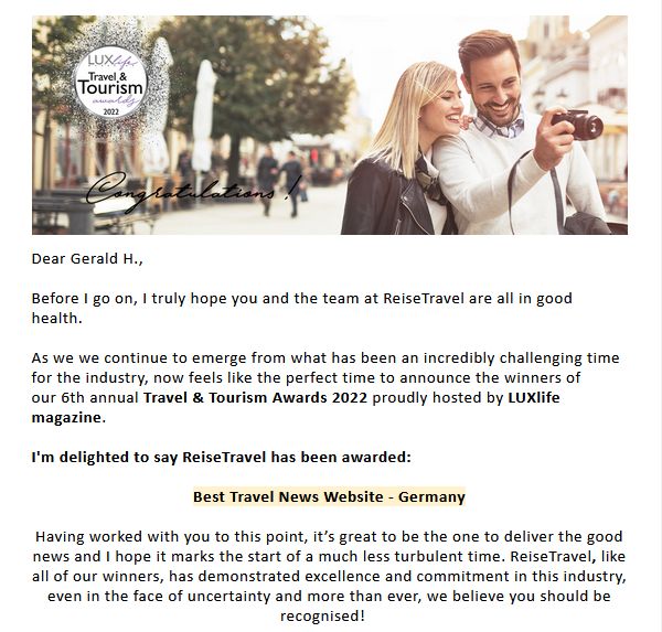 Tourismus Preis 2022 