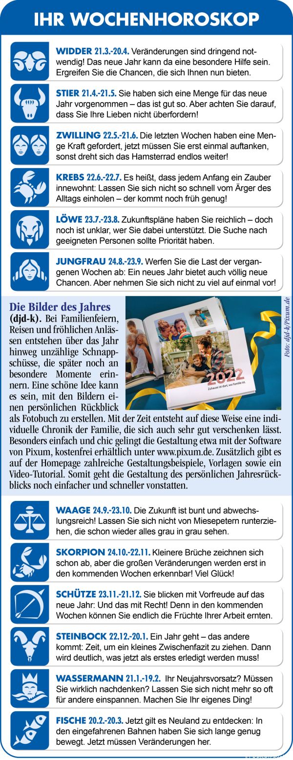 Horoskop Woche 01 2023 by ReiseTravel.eu