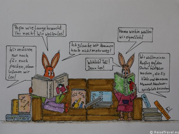 Kaef Comics Familie Hase im Stubaital by ReiseTravel.eu